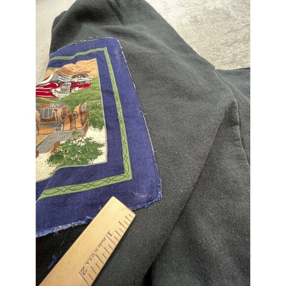 Vintage Jerzees Sweatshirt Mens XL Black Classic Car Hotrod Crewneck Made in USA - Picture 9 of 13